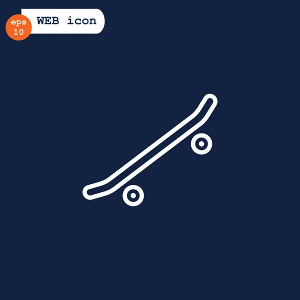 Skateboard icono de estilo plano — Vector de stock