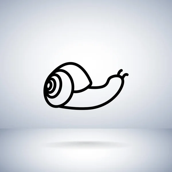 Snail flat icon — Stock Vector