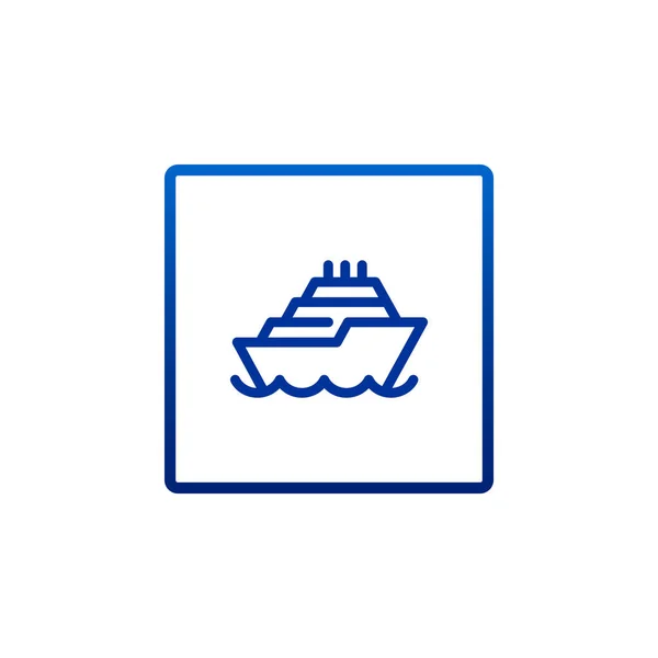 Ícone de estilo plano navio — Vetor de Stock