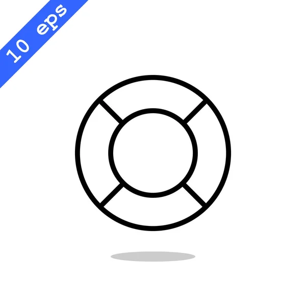 Lifebooys icono plano — Vector de stock