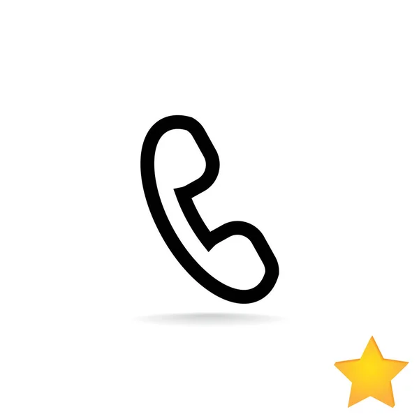 Telefon stil plat icon — Vector de stoc