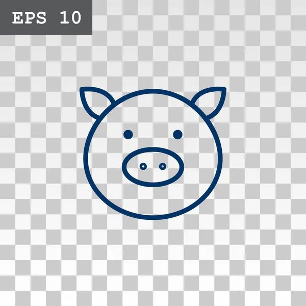 Icono web de cerdo — Vector de stock