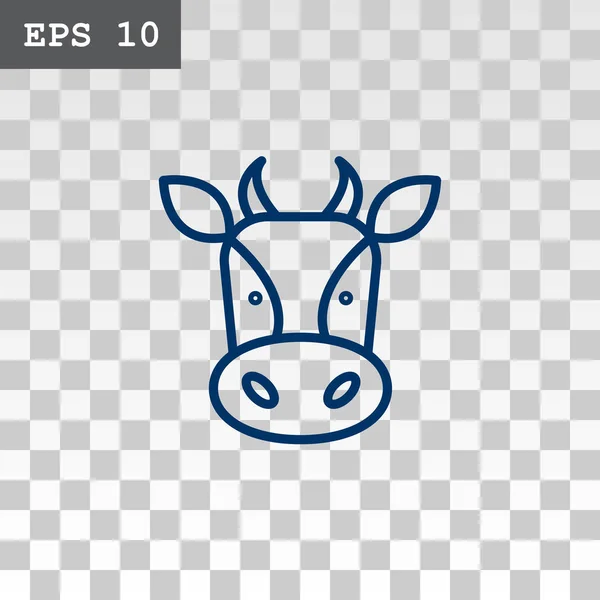 Icona testa di mucca — Vettoriale Stock