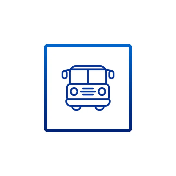 Bus icono de estilo plano — Vector de stock