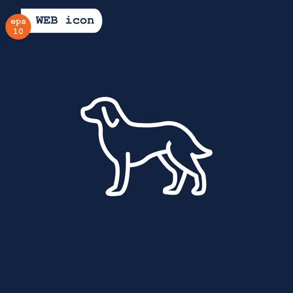 Icône de toile de chien — Image vectorielle