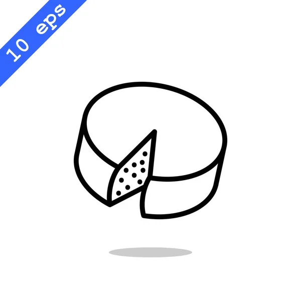 Icono web de queso — Vector de stock