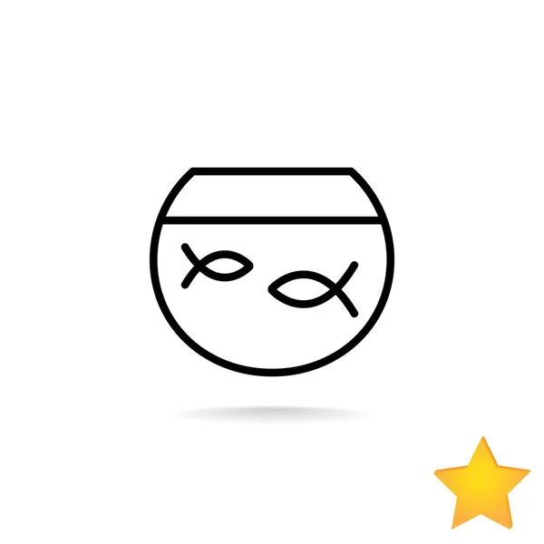 Ryby v akváriu ikony — Stockový vektor
