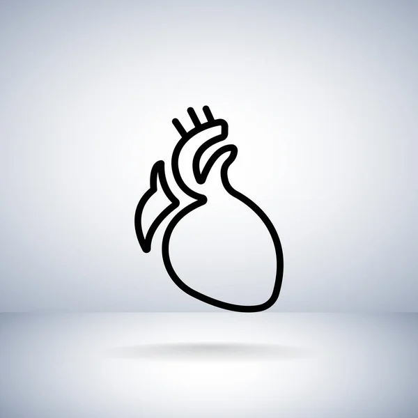 Srdce ploché styl ikony — Stockový vektor