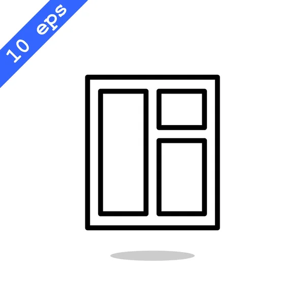 Ikona ploché styl okna — Stockový vektor