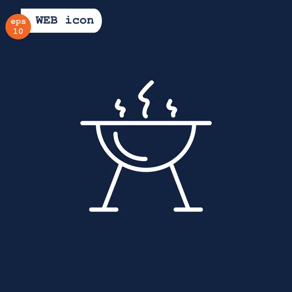 Brazier for barbecue icon — Stock Vector