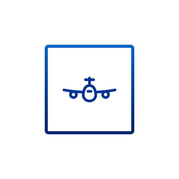 Airplane flat style icon — Stock Vector