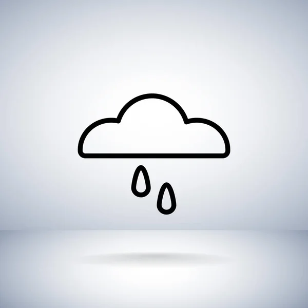 Cloud with rain icon — Stock Vector
