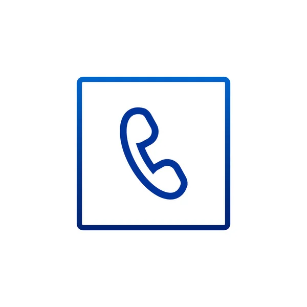 Telefonní plochý ikona — Stockový vektor