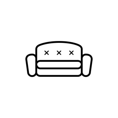 kanepe düz stil ikonu