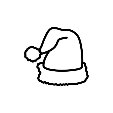 Santa şapka basit simgesi