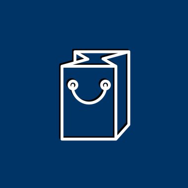 Basit alışveriş çantası simgesini