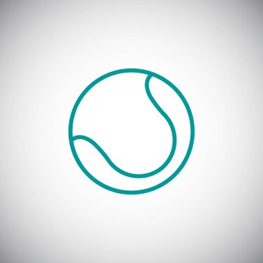 Tenis topu basit simgesi