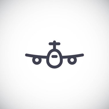 uçak düz stil ikonu