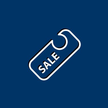 Satılık etiketi basit simgesi