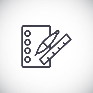 Not kağıdı basit simgesi