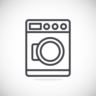 çamaşır makinesi basit simgesi
