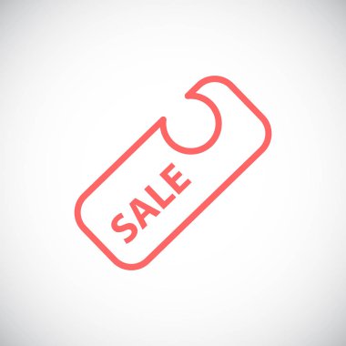 Satılık etiketi basit simgesi