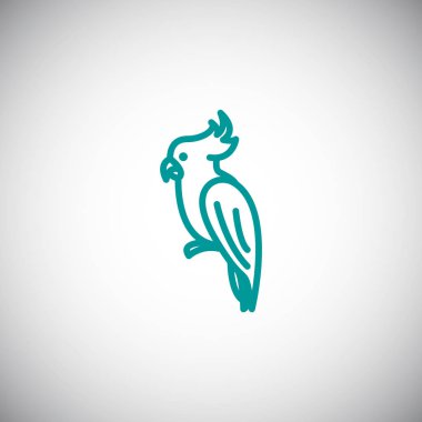 Papağan düz simgesi