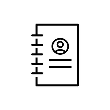 Not defteri düz simgesi