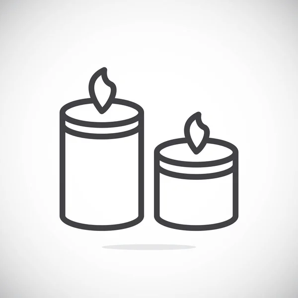레코딩 촛불 아이콘 — 스톡 벡터