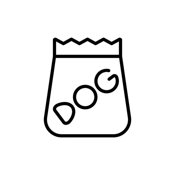 Pes potravin jednoduchý ikona — Stockový vektor