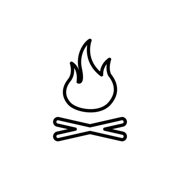 Vreugdevuur eenvoudige pictogram — Stockvector