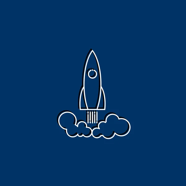 Rocket simple icon — Stock Vector