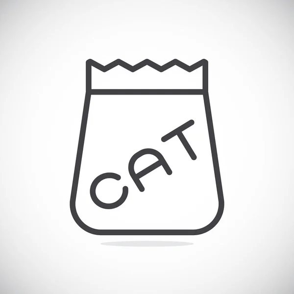 Comida para gatos icono simple — Vector de stock