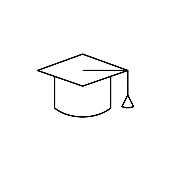 Ícone simples tampa de graduação — Vetor de Stock