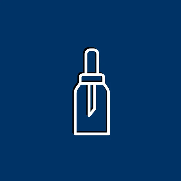 Plastic fles met druppelaar pictogram — Stockvector