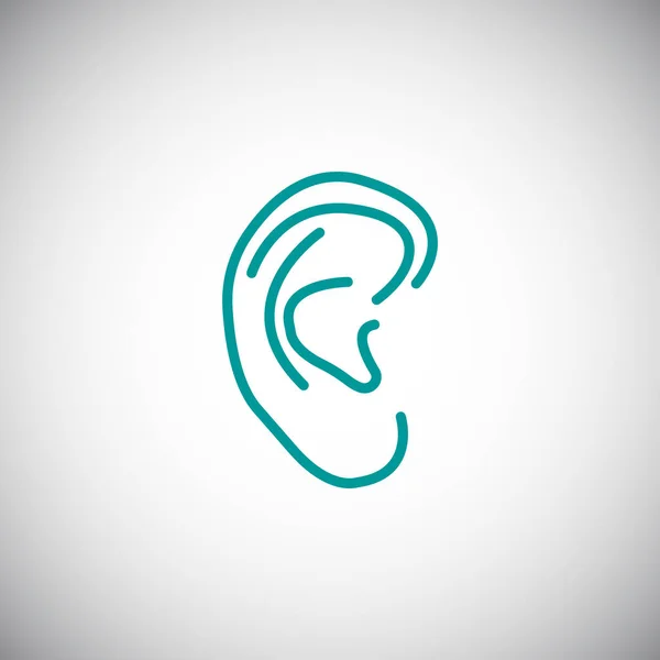 人类的耳朵图标 — 图库矢量图片