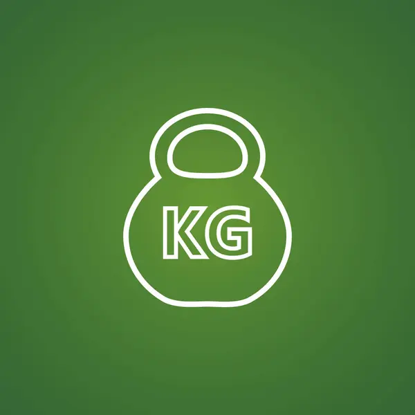 Peso kg icono — Vector de stock