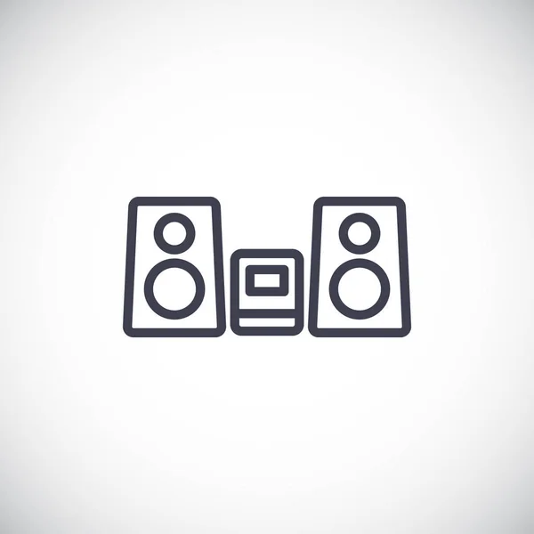 Audio-System einfaches Symbol — Stockvektor