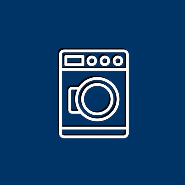 Wasmachine eenvoudige pictogram — Stockvector