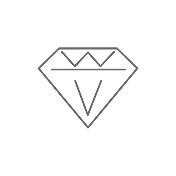 Diamante ícone simples — Vetor de Stock