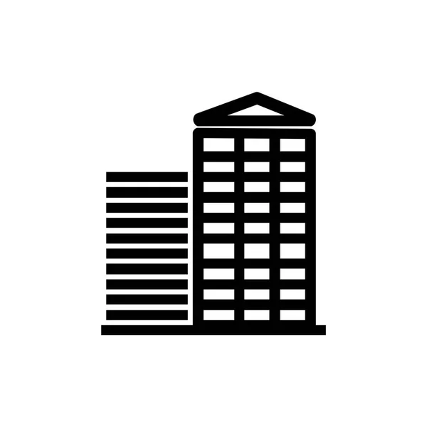 Enkla skyskrapor ikonen — Stock vektor