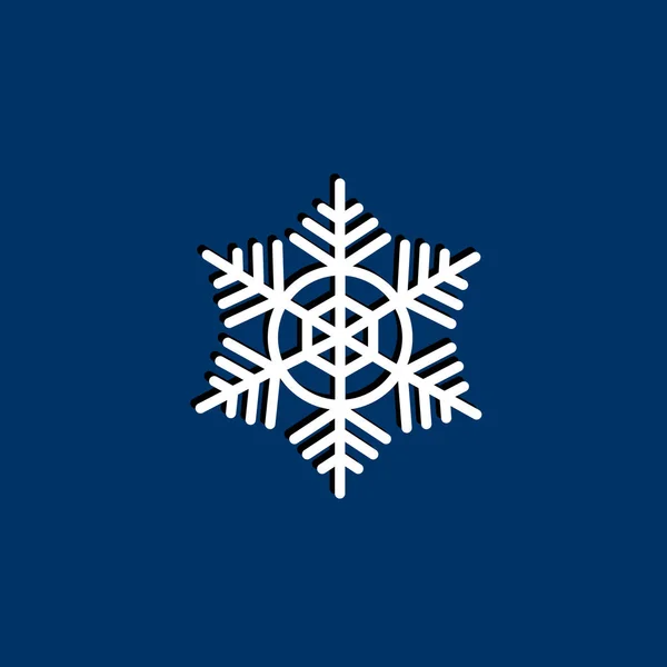 Icône ligne flocon de neige — Image vectorielle