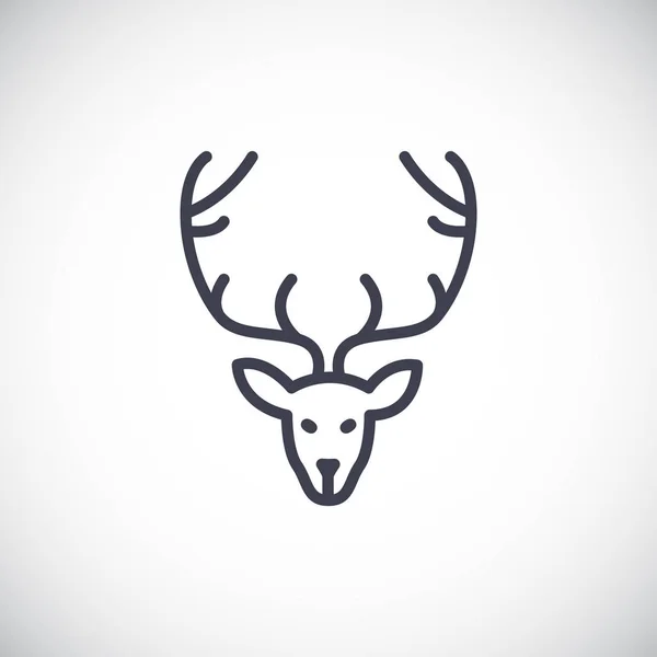 Ikona stylu płaski jelenia — Wektor stockowy