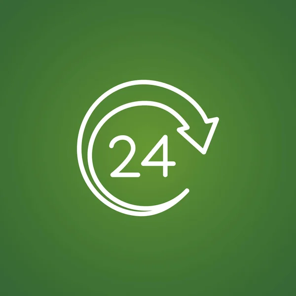 Icono simple de 24 horas — Vector de stock