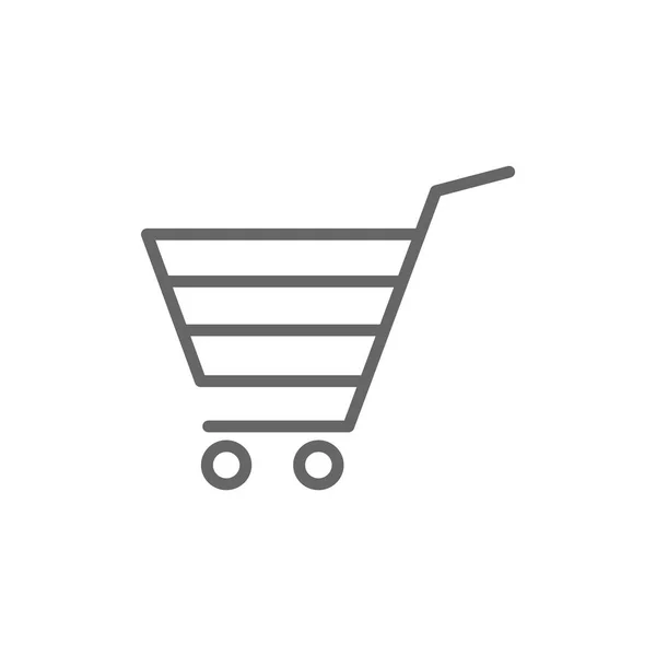 Shopping cart eenvoudige pictogram — Stockvector
