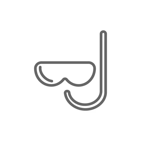 Tauchermaske einfaches Symbol — Stockvektor