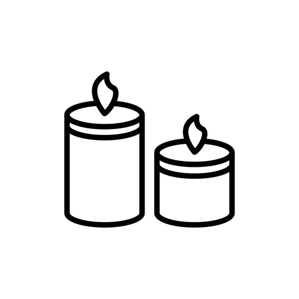 Brinnande ljus ikonen — Stock vektor