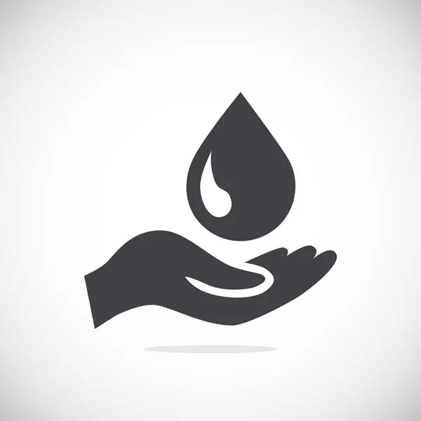 Drop-in-Hand Symbol — Stockvektor