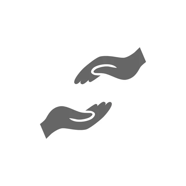 Två händer ikonen — Stock vektor