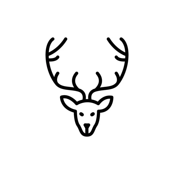 Deer flat style icon — Stock Vector